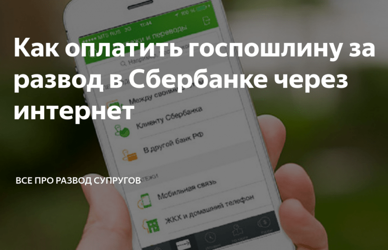 Оплата госпошлины за расторжение брака через Сбербанк Онлайн Оплата госпошлины за расторжение брака через Сбербанк Онлайн
